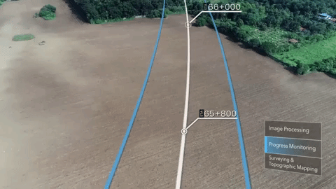 Road Construction Drone Survey