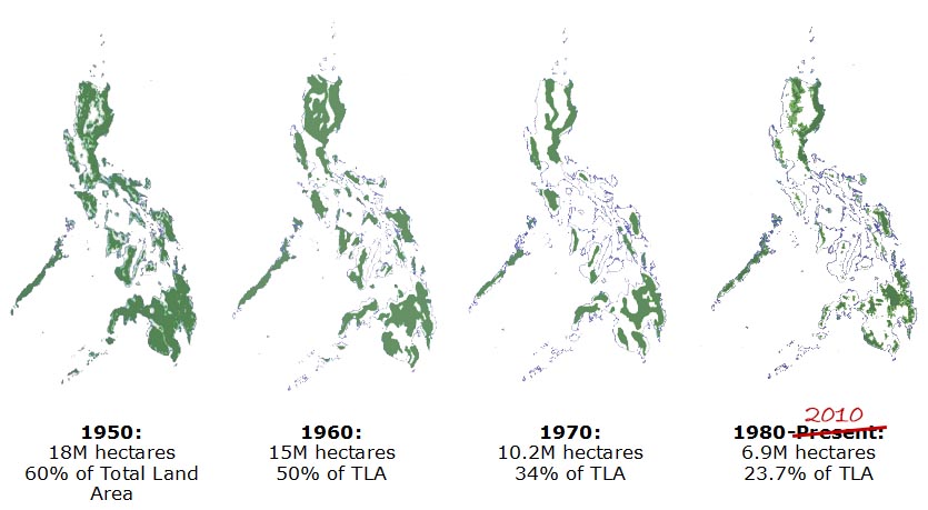 Philippine Forest Coverage in 2010